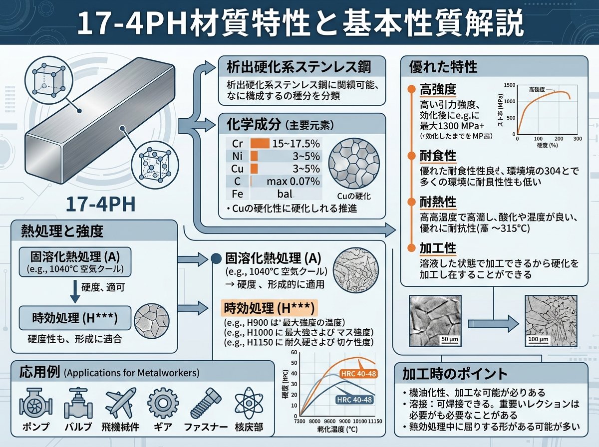 17-4ph 材質 特性 と 基本 性質 解説