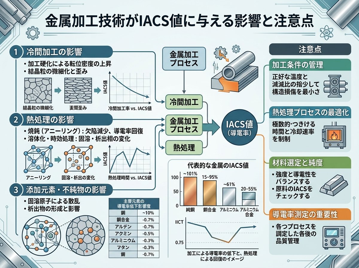 金属加工技術がIACS値に与える影響と注意点