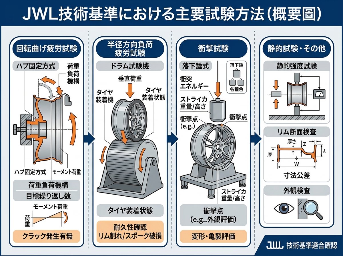 JWL技術基準における主要試験方法