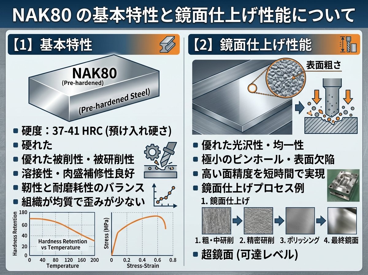 NAK80 の基本特性と鏡面仕上げ性能について