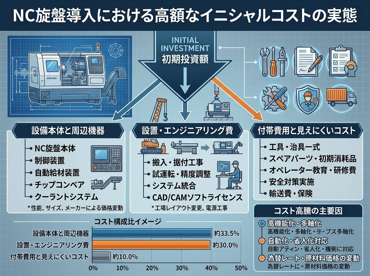 NC旋盤導入における高額なイニシャルコストの実態