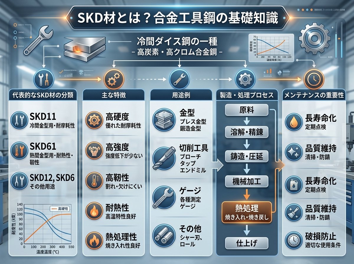 SKD材とは？合金工具鋼の基礎知識