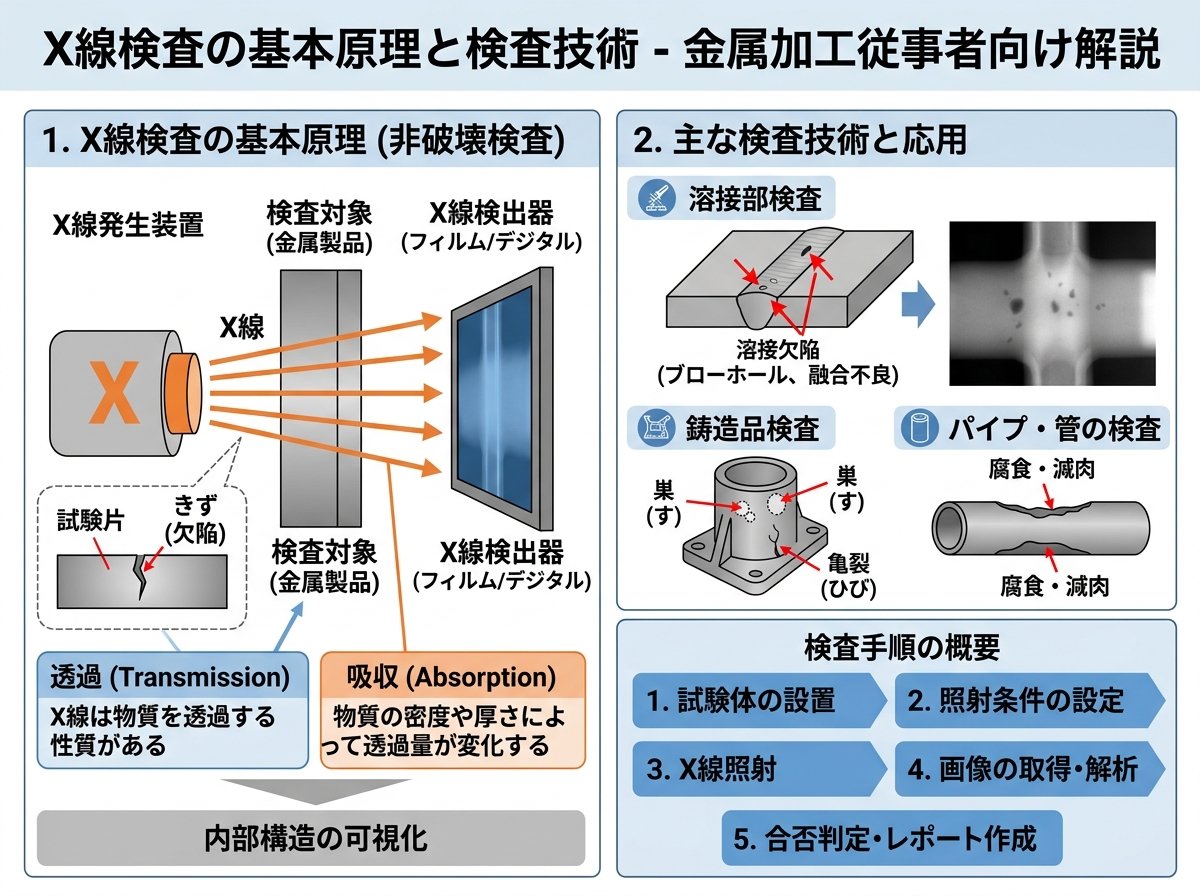 X線検査の基本原理と検査技術