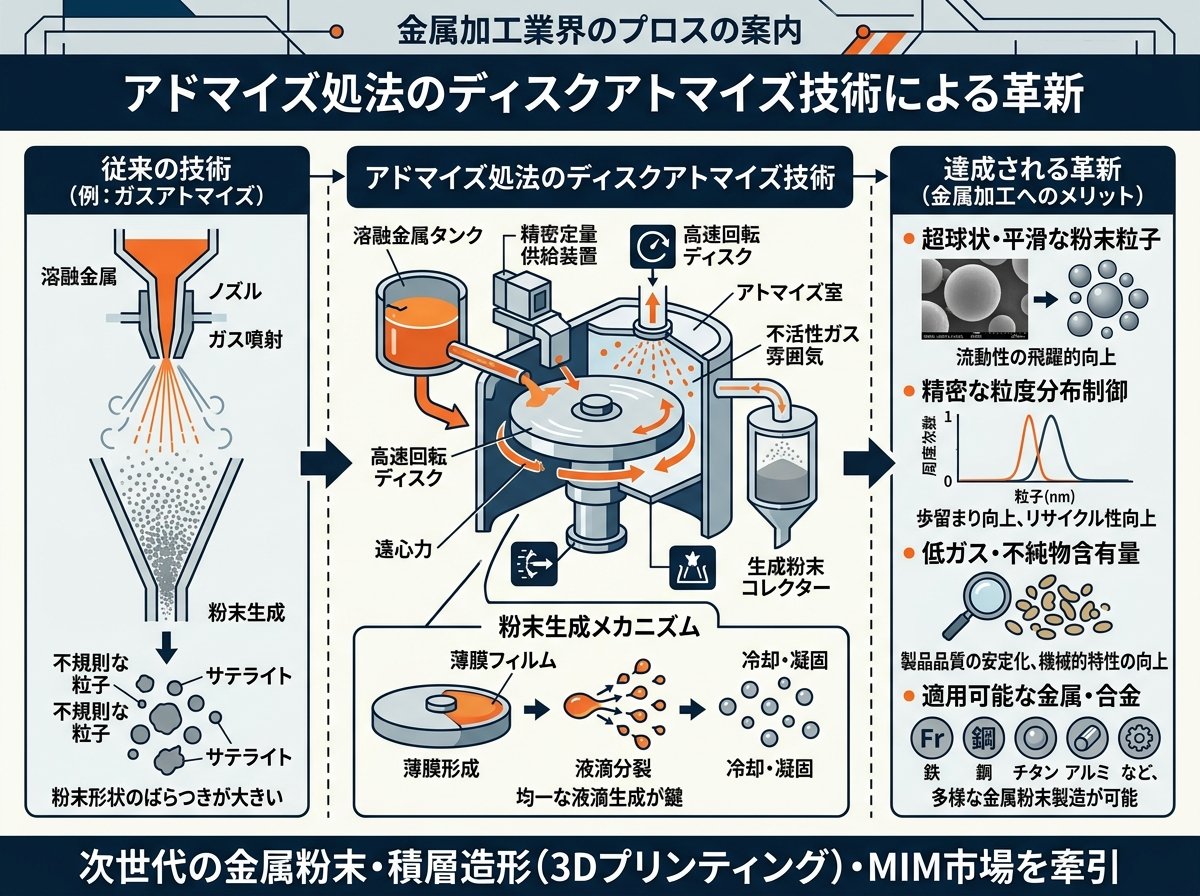 アドマイズ処法のディスクアトマイズ技術による革新