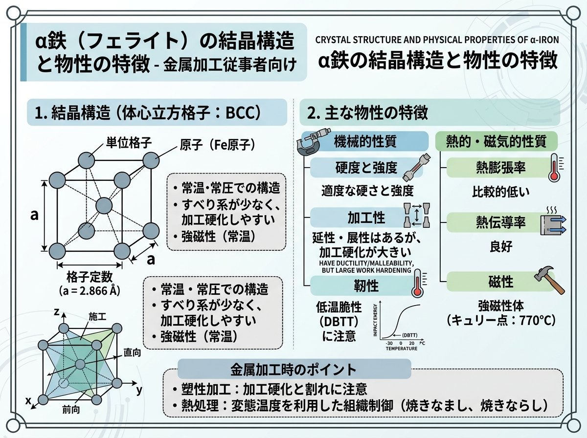 α鉄の結晶構造と物性の特徴