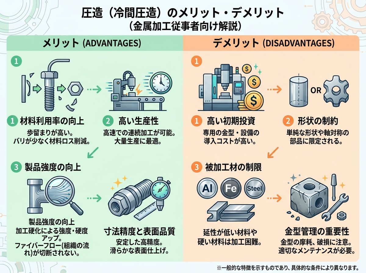 圧造 金属加工のメリットとデメリット