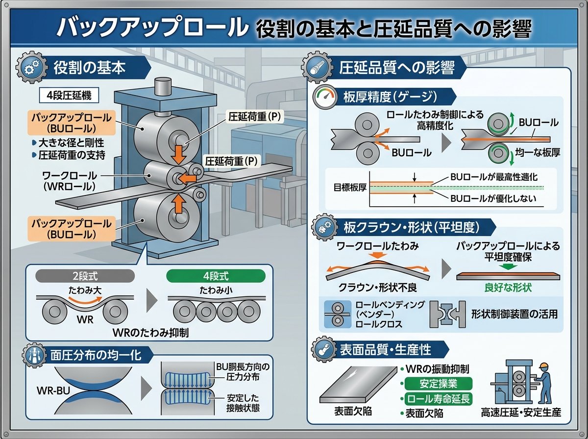 バックアップロール 役割の基本と圧延品質への影響