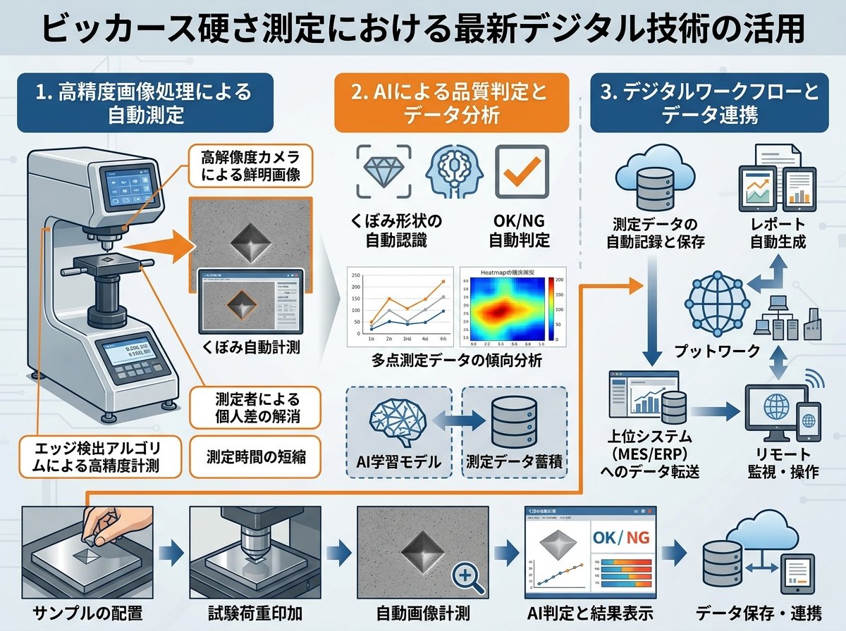 ビッカース硬さ測定における最新デジタル技術の活用