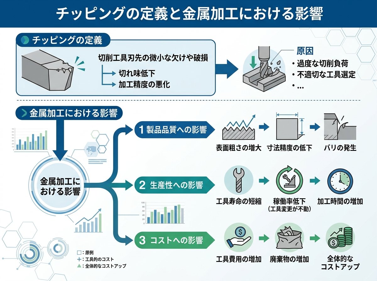 チッピングの定義と金属加工における影響