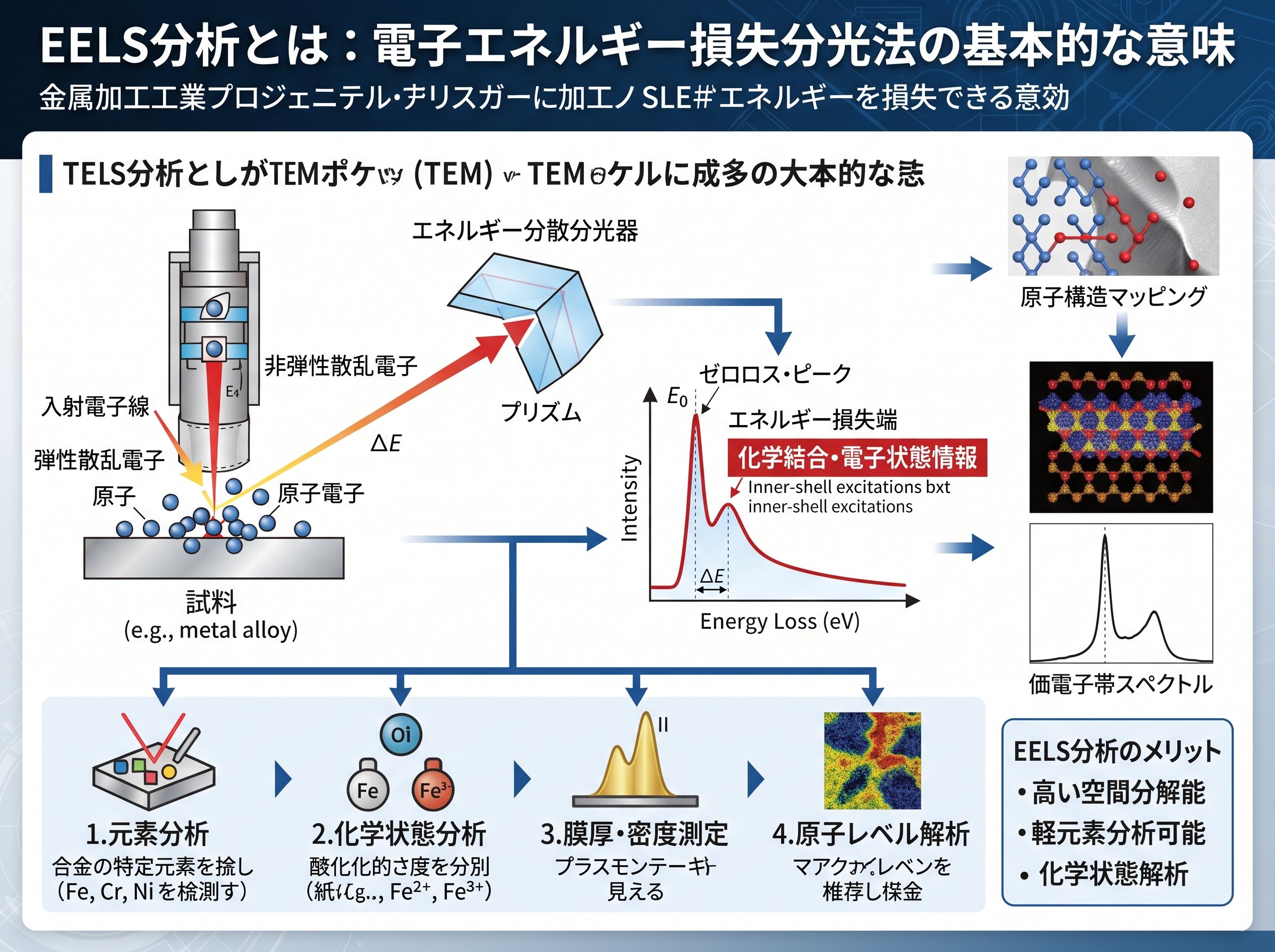 eels分析とは:電子エネルギー損失分光法の基本的な意味