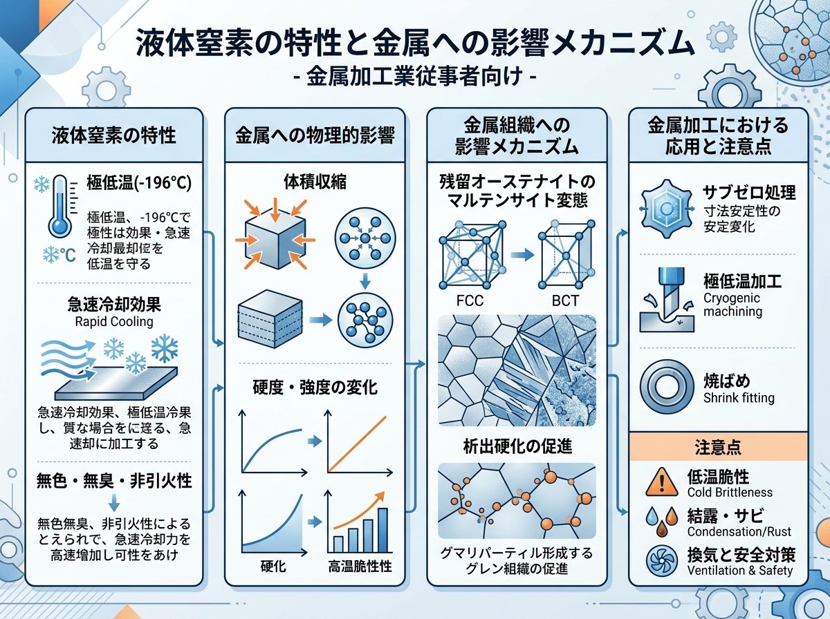 液体窒素の特性と金属への影響メカニズム