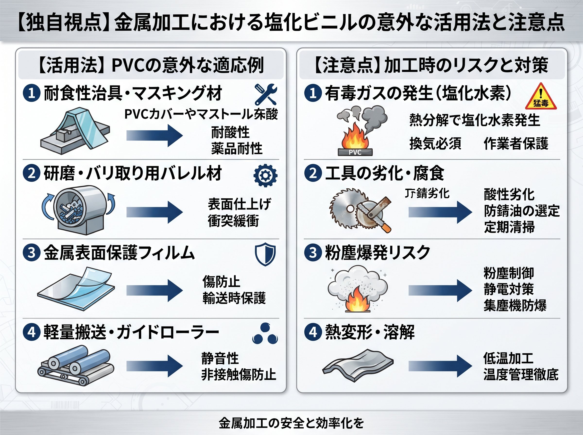 【独自視点】金属加工における塩化ビニルの意外な活用法と注意点