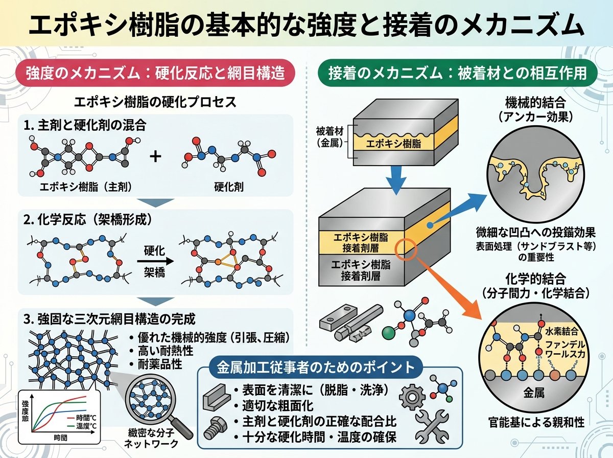 エポキシ樹脂の基本的な強度と接着のメカニズム