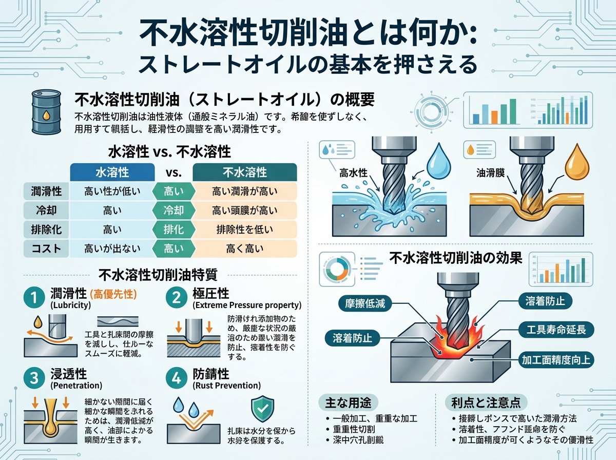 不水溶性切削油とは何か：ストレートオイルの基本を押さえる