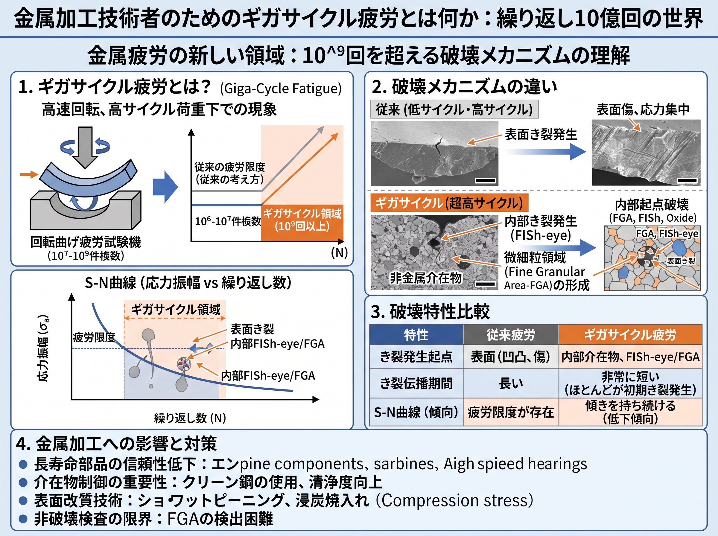 ギガサイクル疲労とは何か:繰り返し10億回の世界