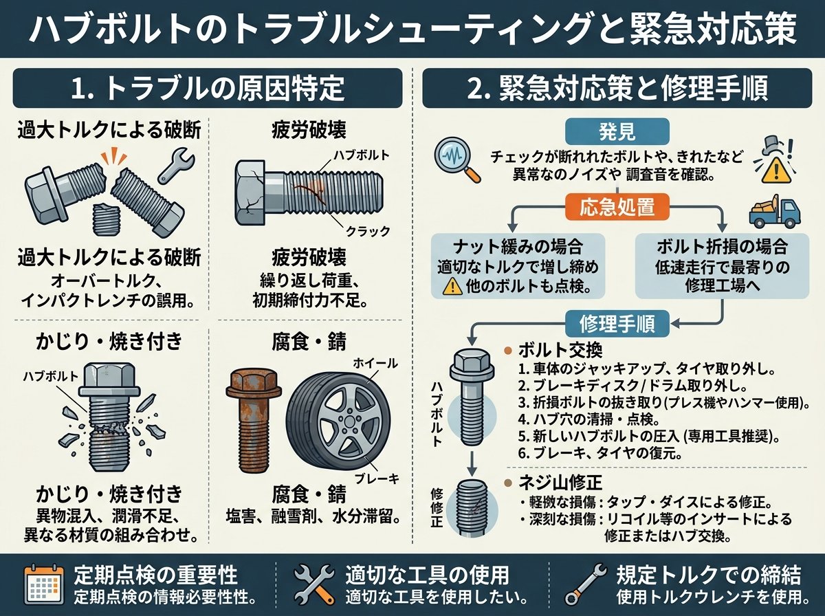 ハブボルトのトラブルシューティングと緊急対応策