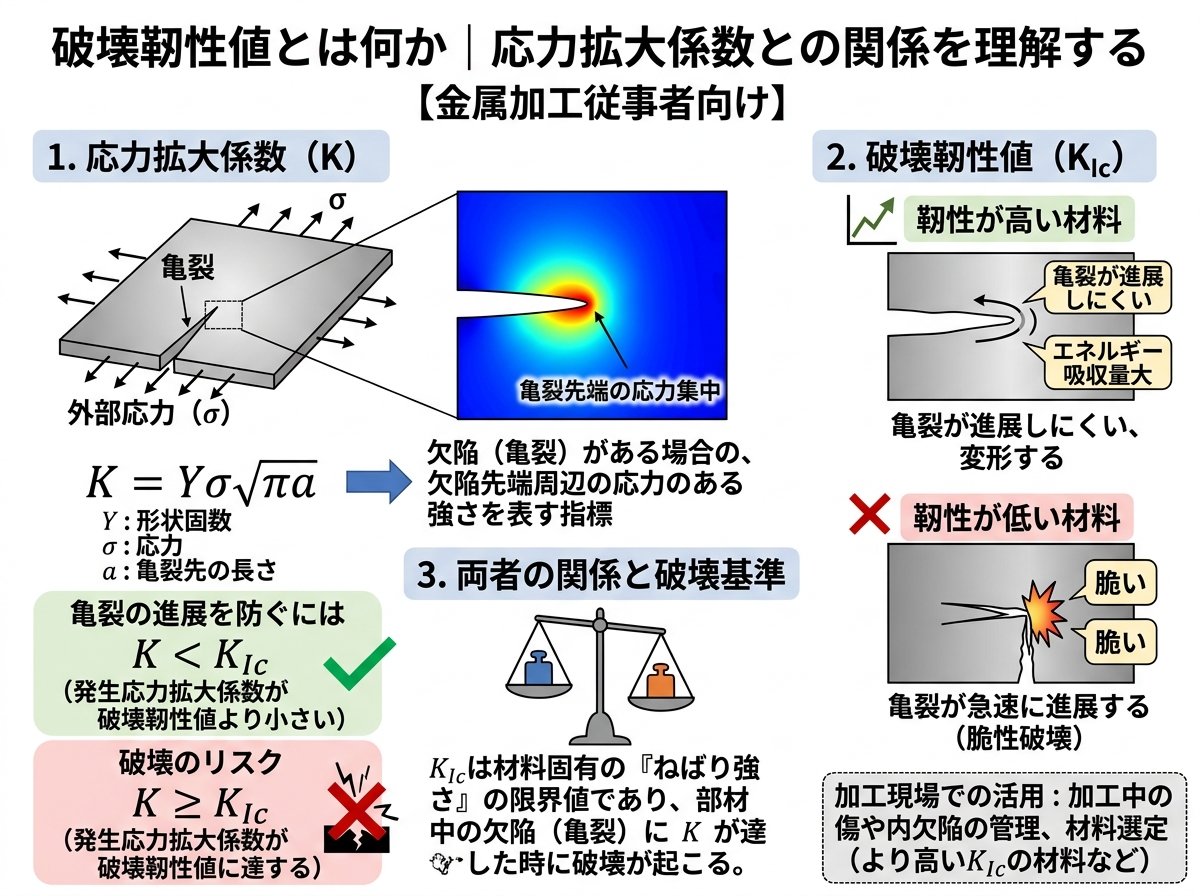破壊靱性値とは何か｜応力拡大係数との関係を理解する
