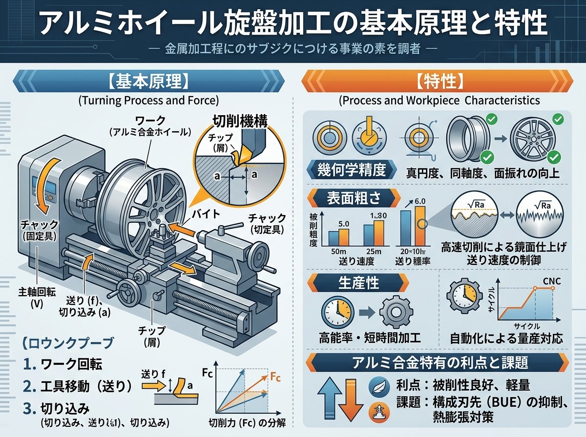 アルミホイール旋盤加工の基本原理と特性