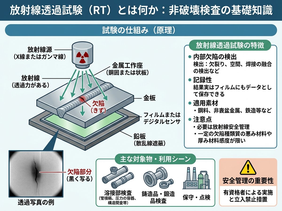 放射線透過試験(RT)とは何か:非破壊検査の基礎知識