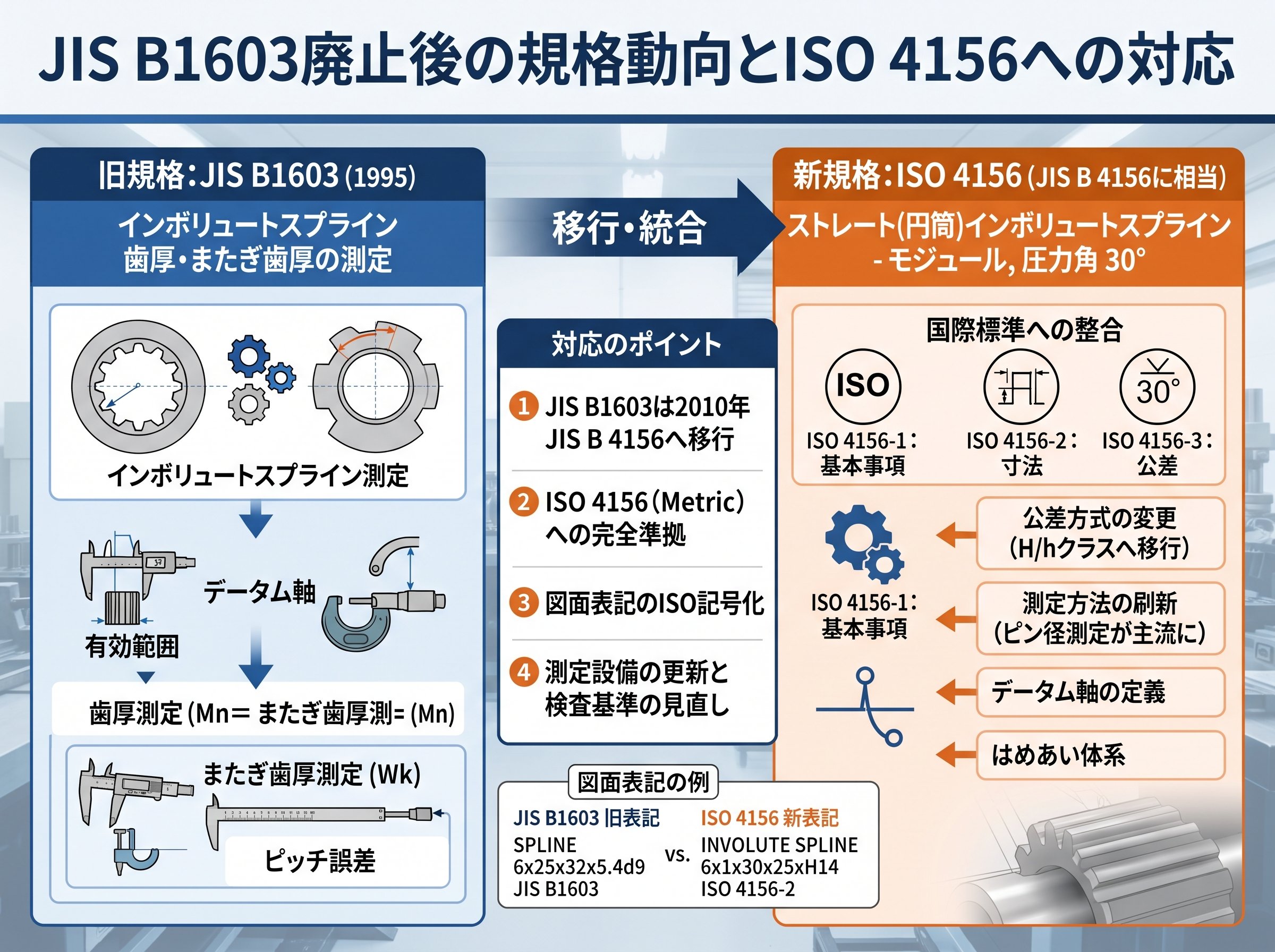 JIS B1603廃止後の規格動向とISO 4156への対応