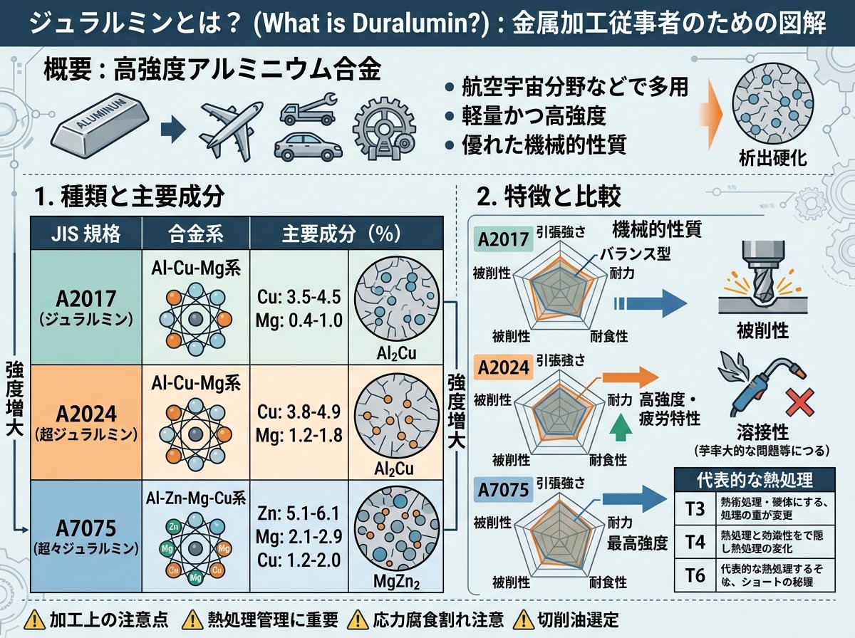 ジュラルミンとは？種類と成分の特徴