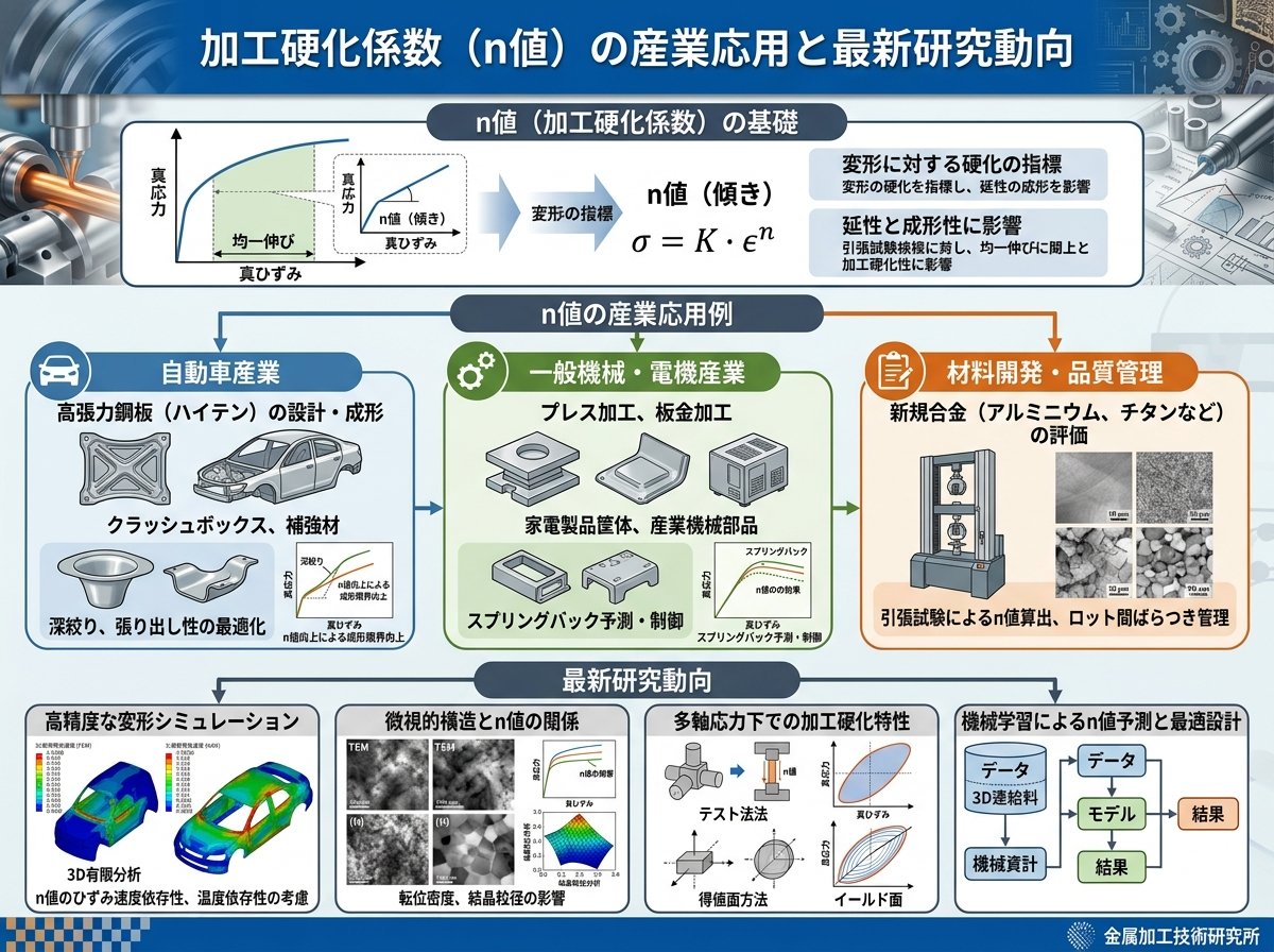 加工硬化係数（n値）の産業応用と最新研究動向