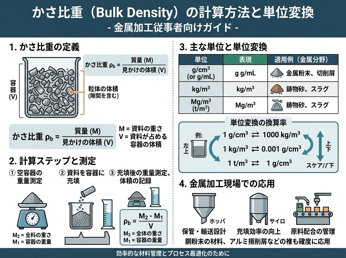かさ比重の計算方法と単位変換