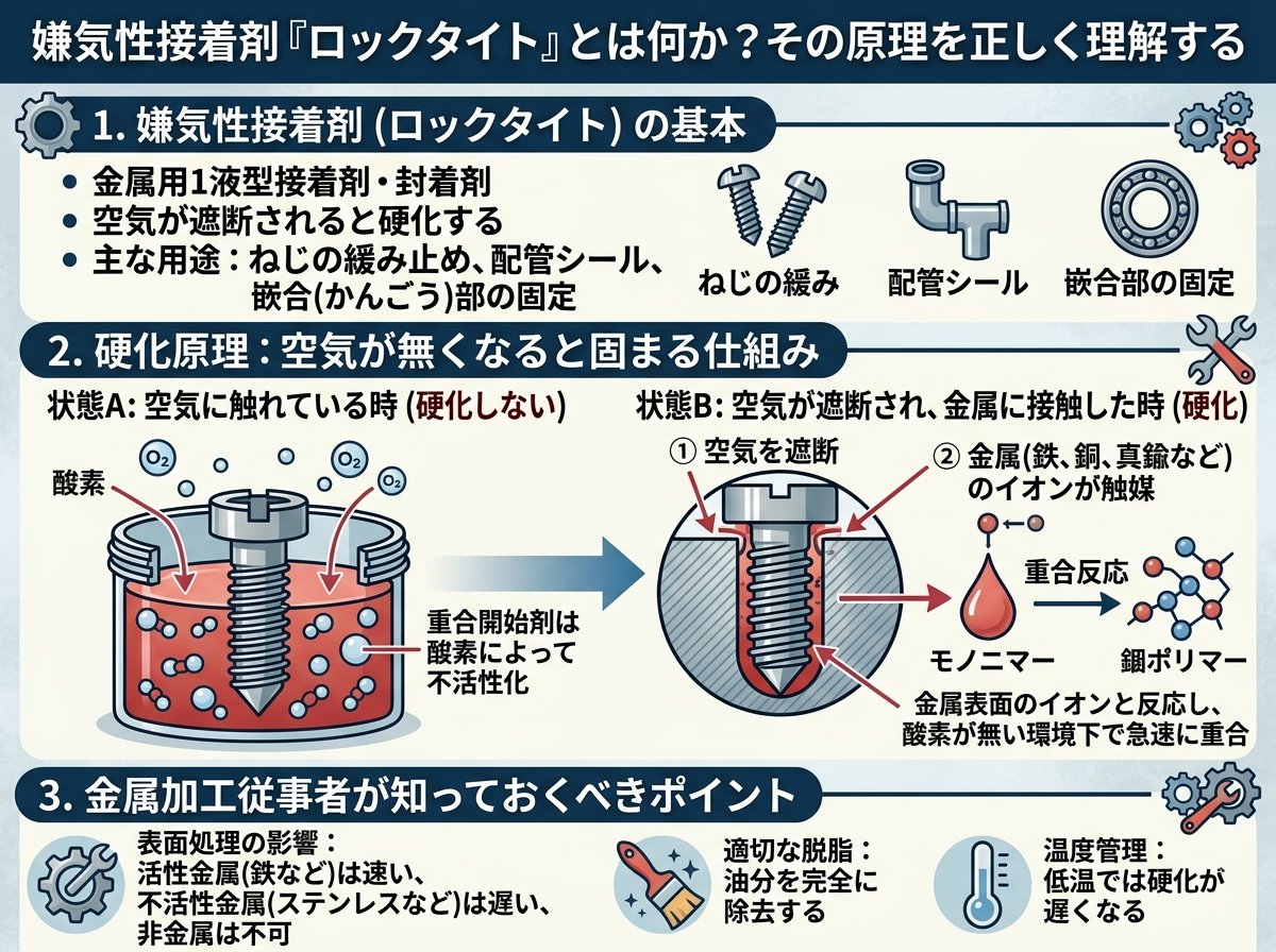 嫌気性接着剤ロックタイトとは何か?その原理を正しく理解する