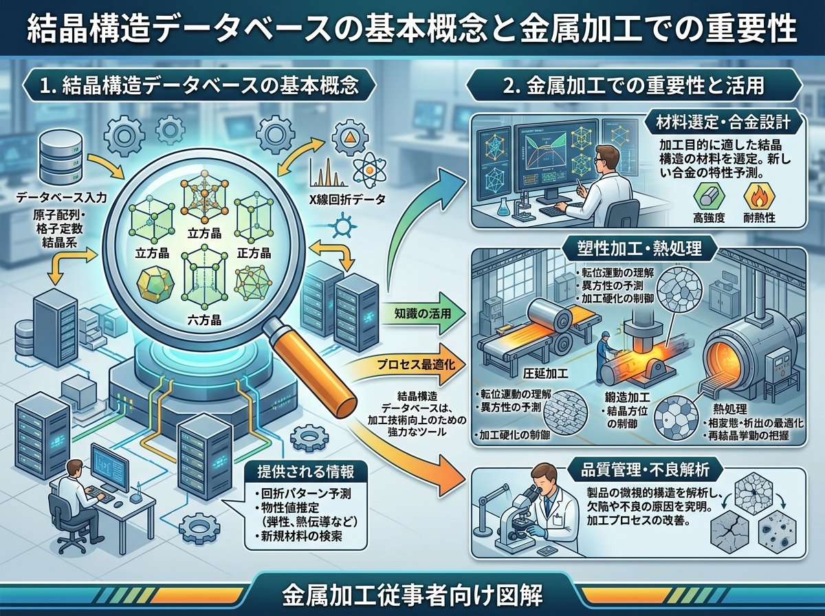 結晶構造データベースの基本概念と金属加工での重要性