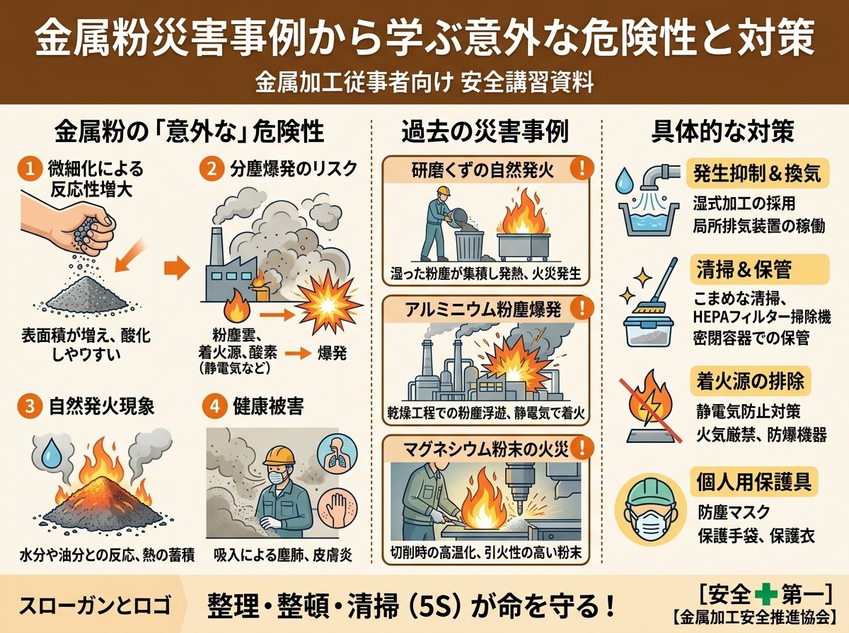 金属粉災害事例から学ぶ意外な危険性と対策