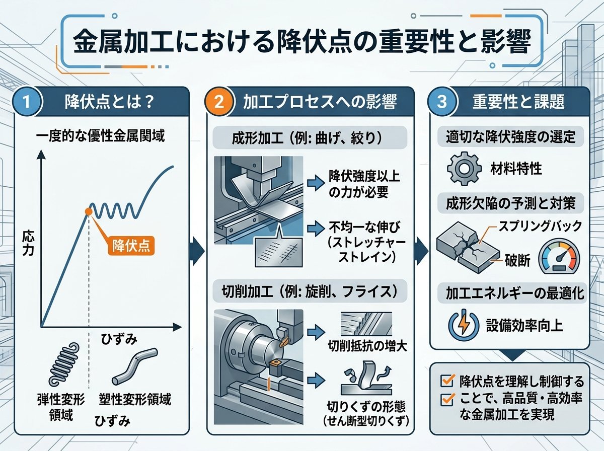 金属加工における降伏点の重要性と影響