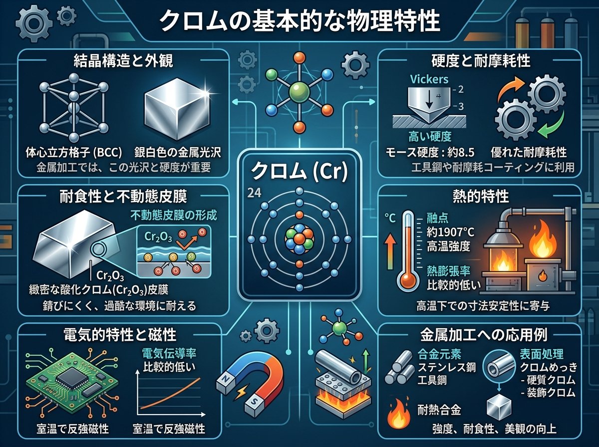 クロムの基本的な物理特性