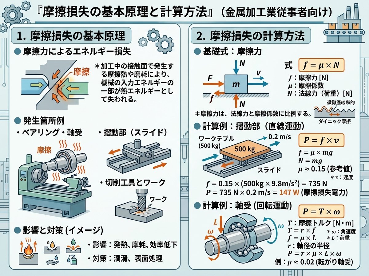 摩擦損失の基本原理と計算方法