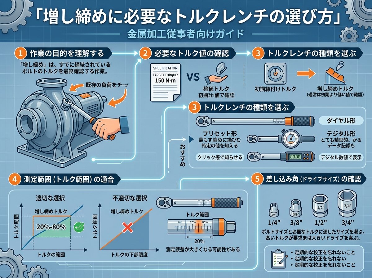 増し締めに必要なトルクレンチの選び方