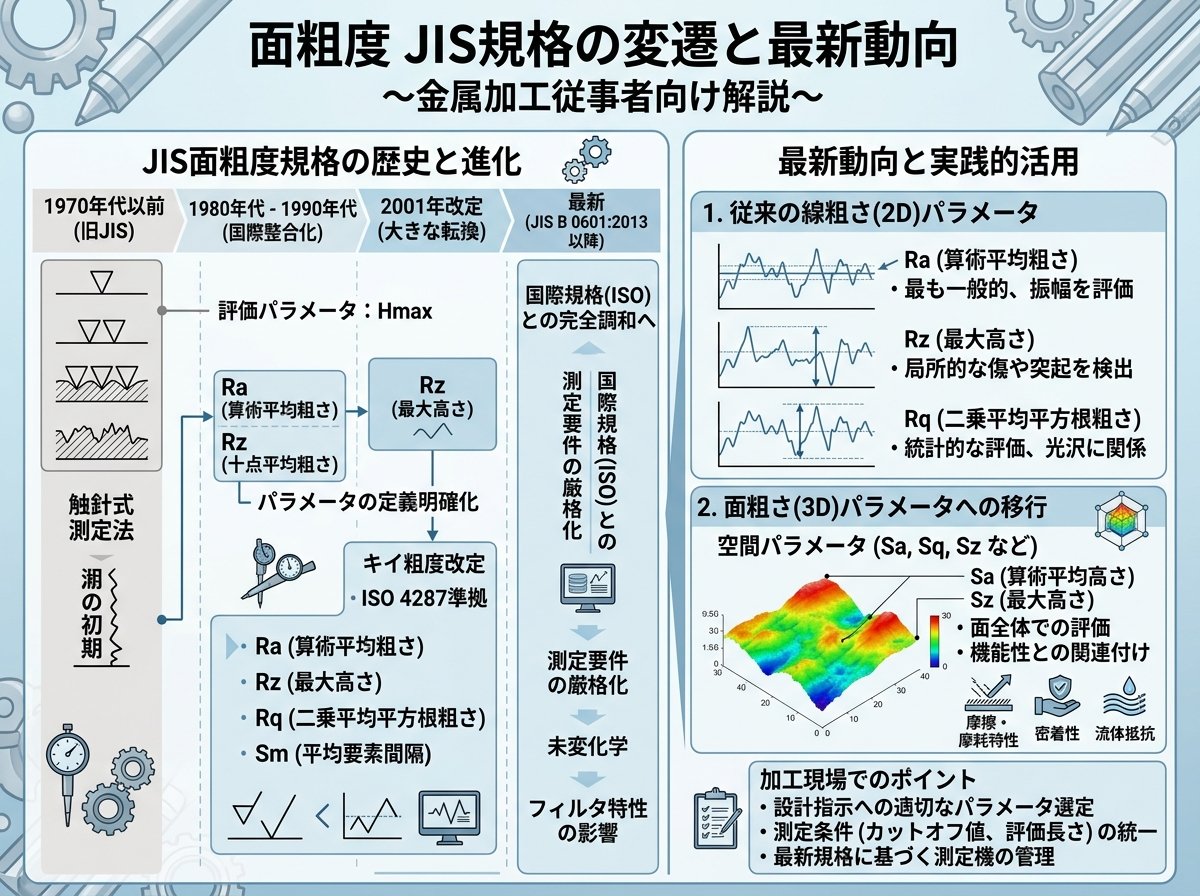 面粗度 JIS規格の変遷と最新動向