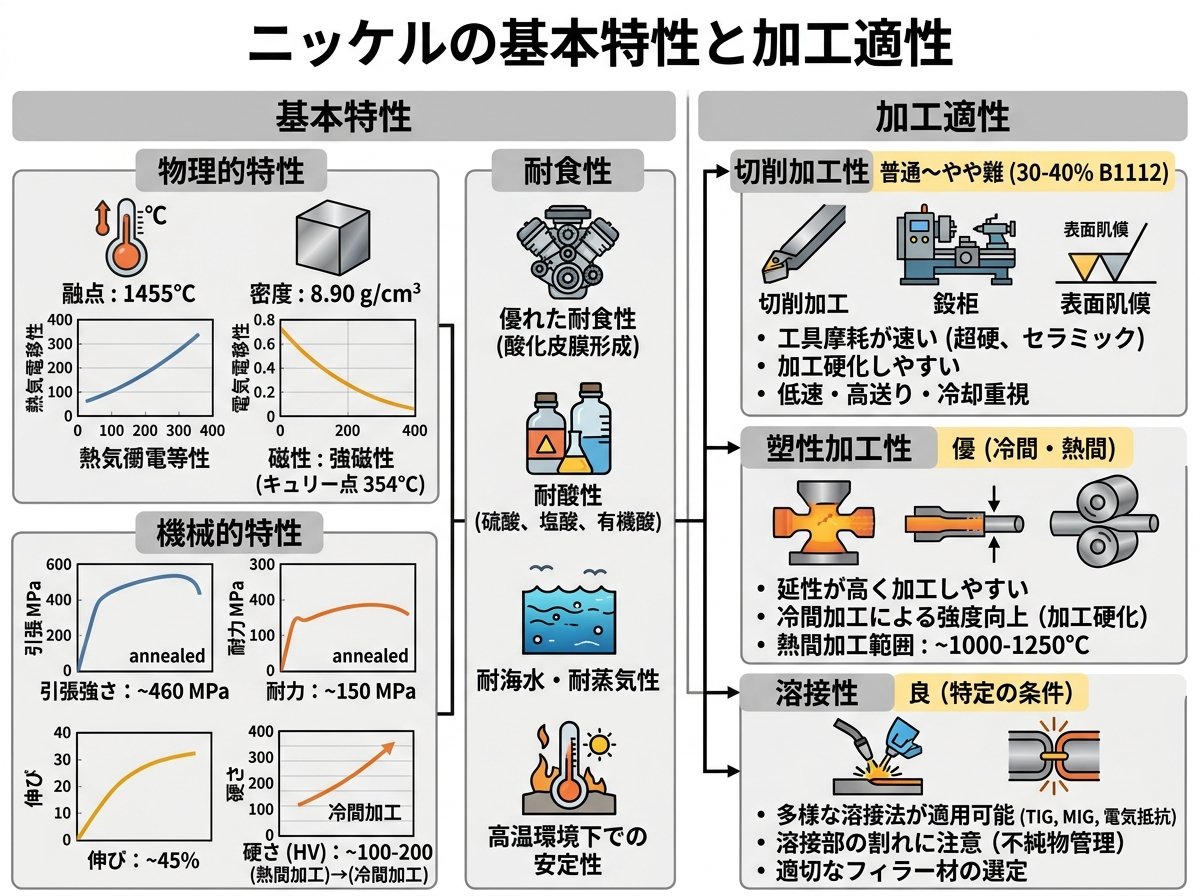 ニッケルの基本特性と加工適性