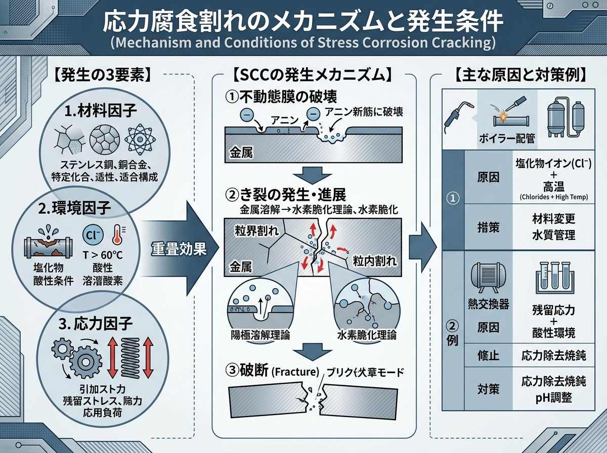 応力腐食割れのメカニズムと発生条件