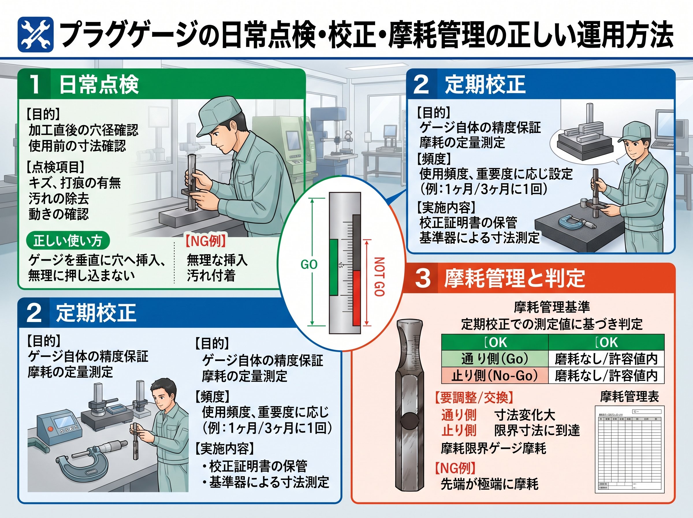 プラグゲージの日常点検・校正・摩耗管理の正しい運用方法
