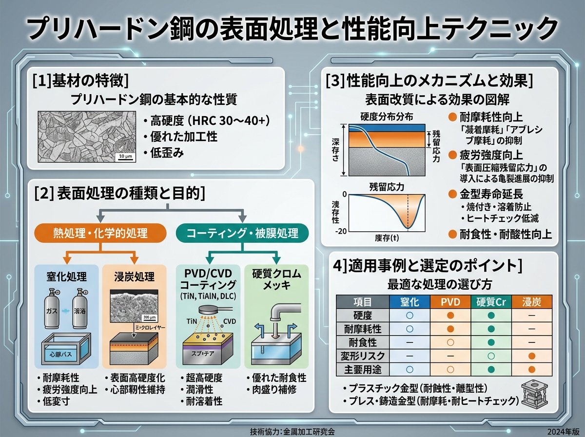 プリハードン鋼の表面処理と性能向上テクニック