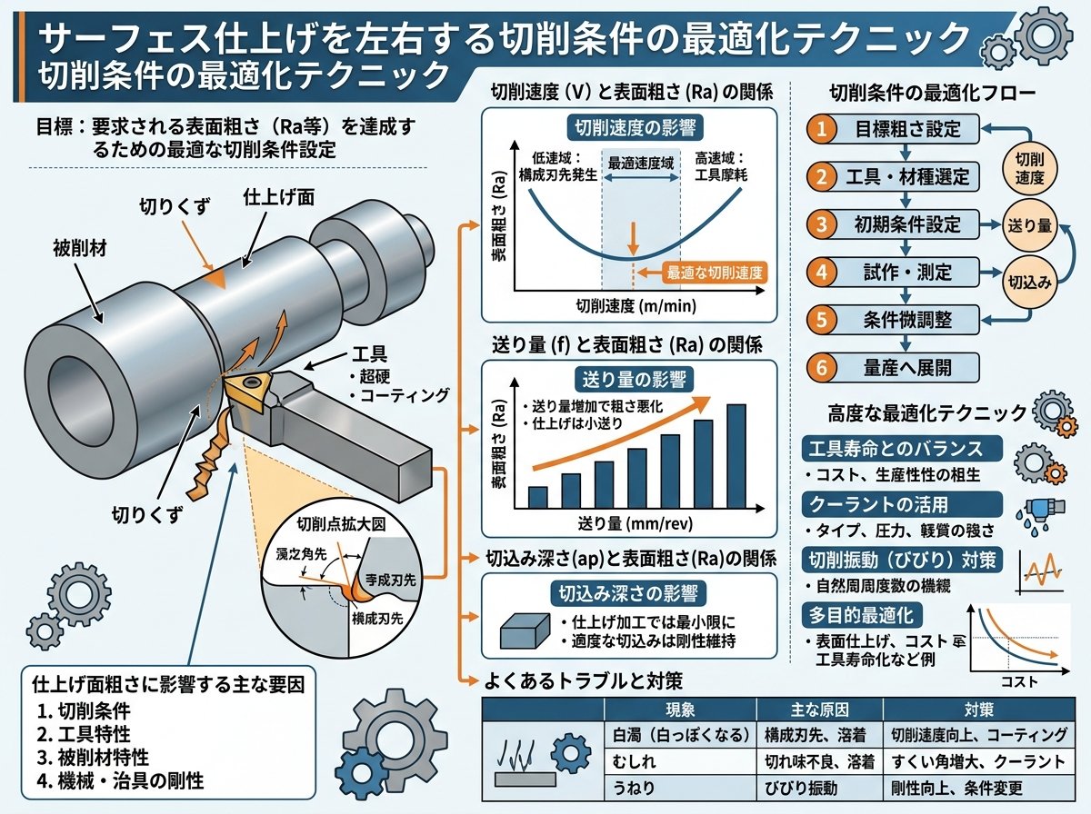 サーフェス仕上げを左右する切削条件の最適化テクニック