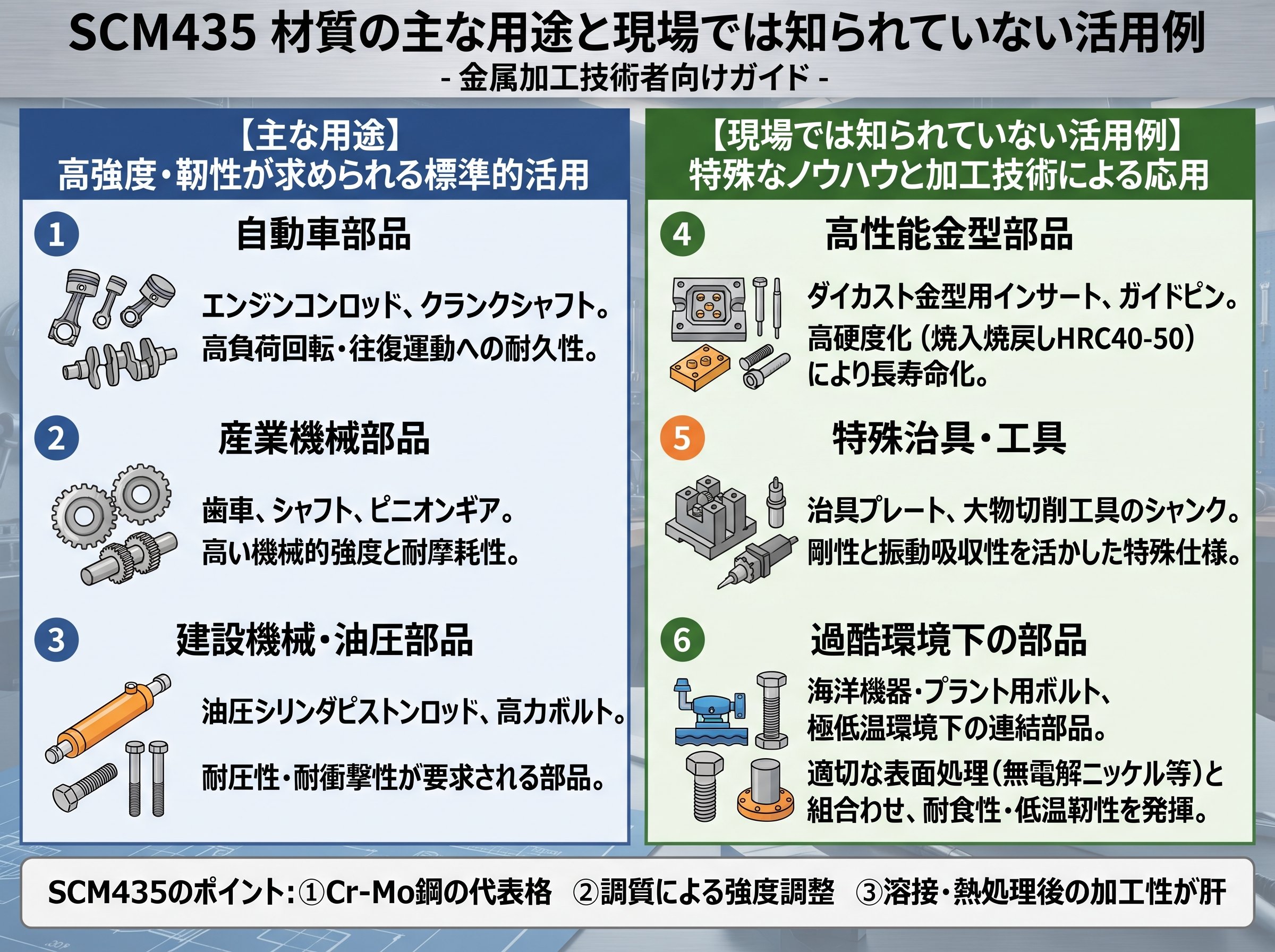 scm435 材質の主な用途と現場では知られていない活用例