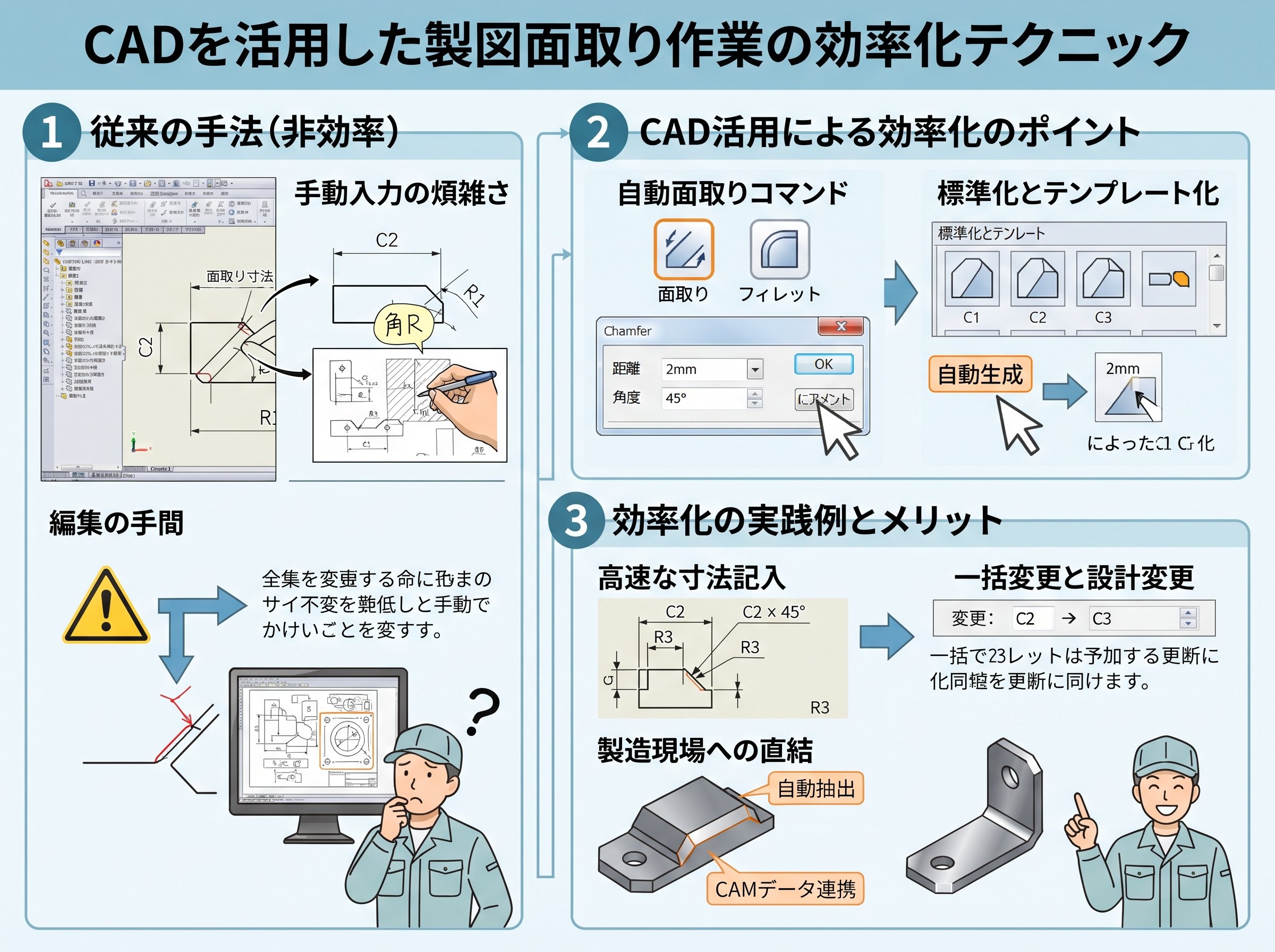 CADを活用した製図面取り作業の効率化テクニック