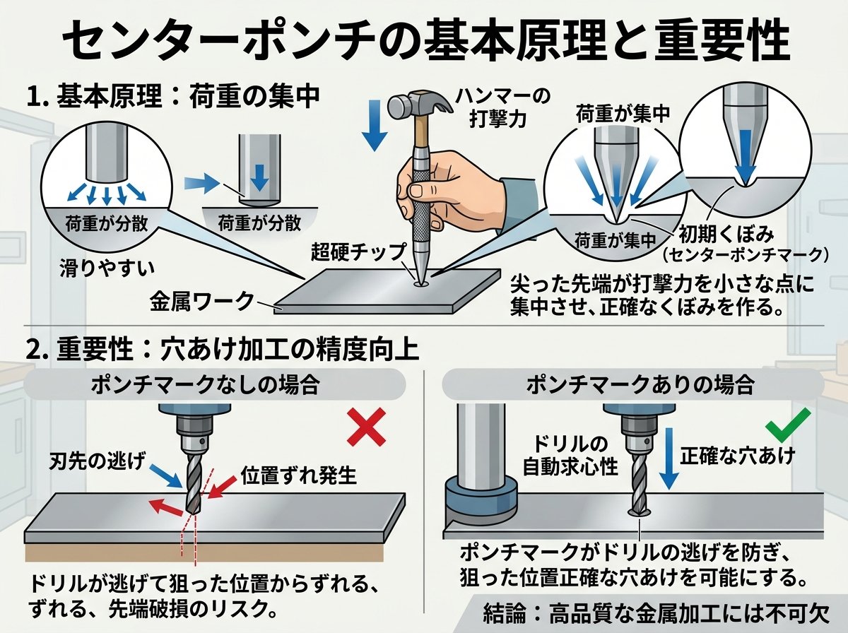 センターポンチの基本原理と重要性