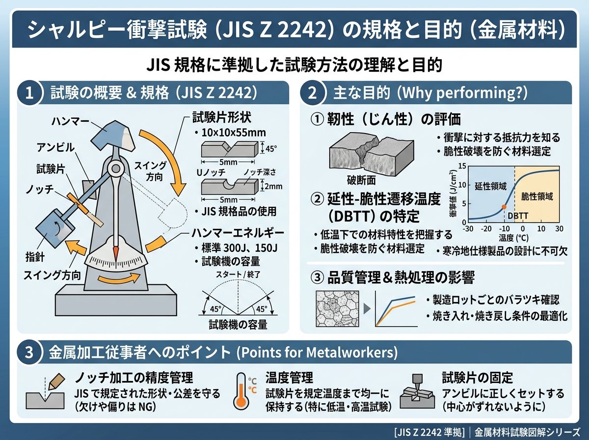 シャルピー衝撃試験 jis の規格と目的