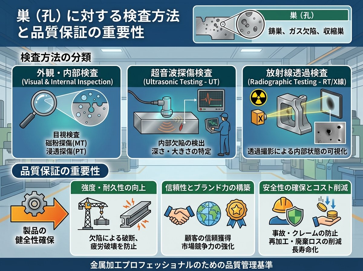 巣（孔）に対する検査方法と品質保証の重要性