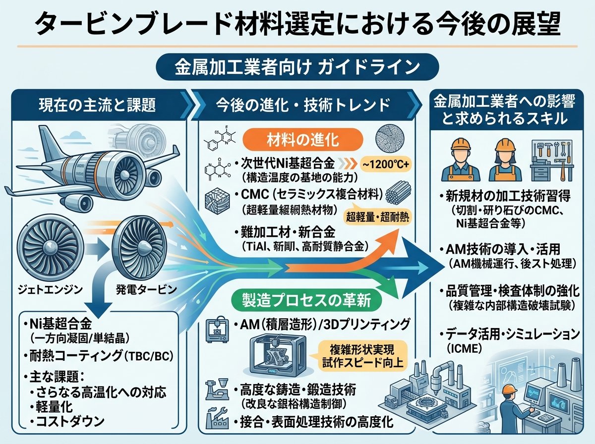 タービンブレード材料選定における今後の展望