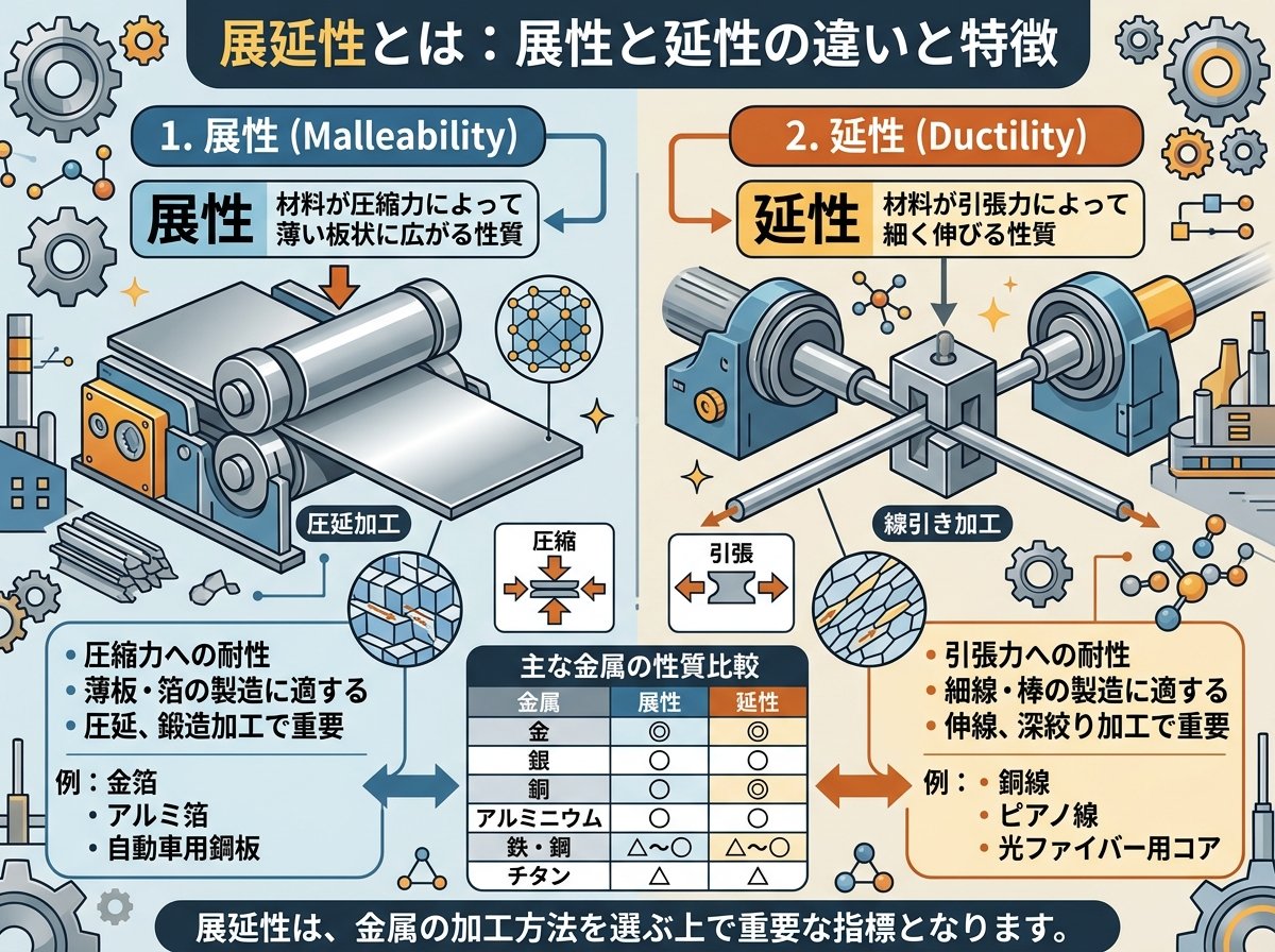 展延性とは：展性と延性の違いと特徴