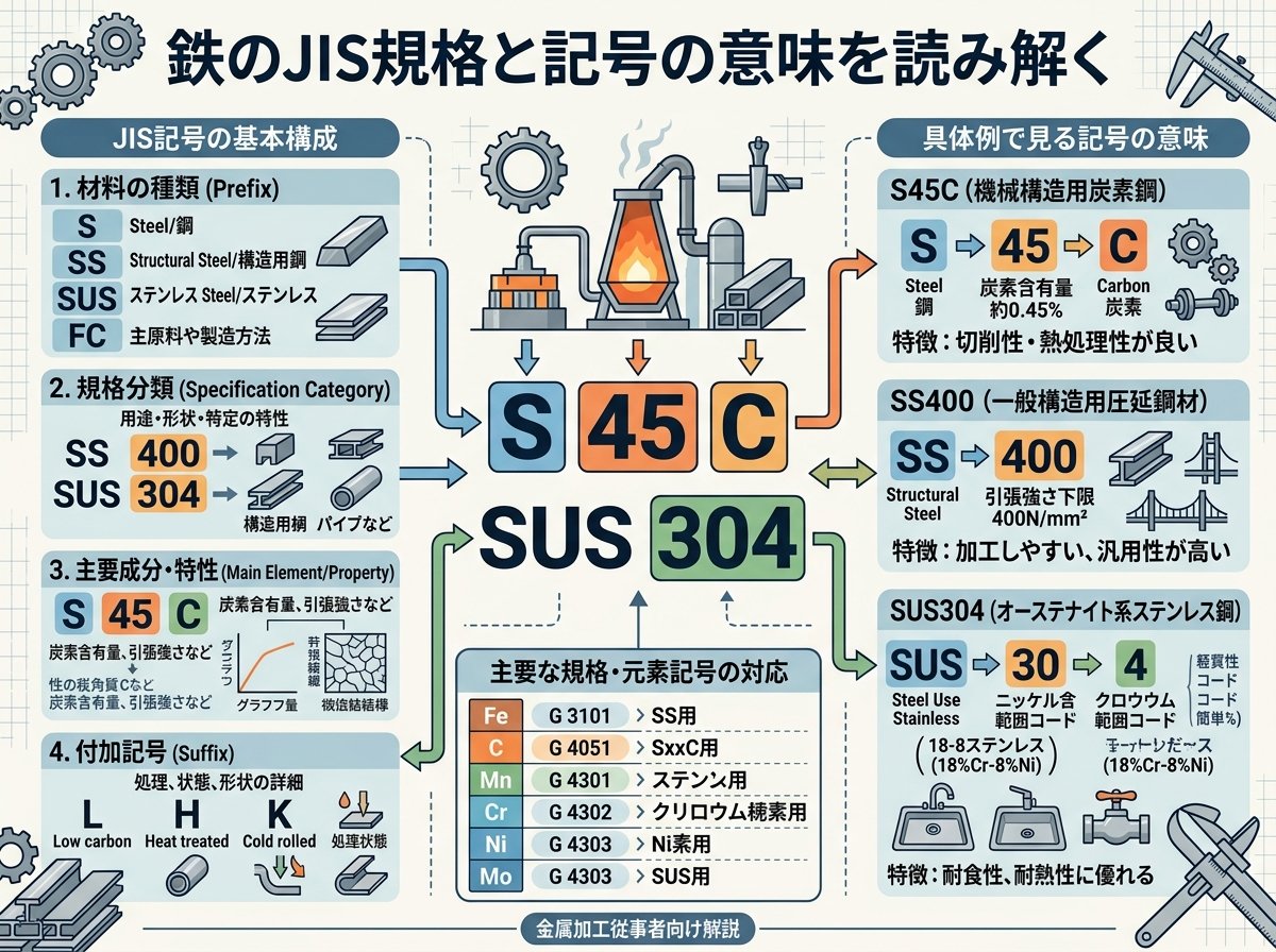 鉄のJIS規格と記号の意味を読み解く
