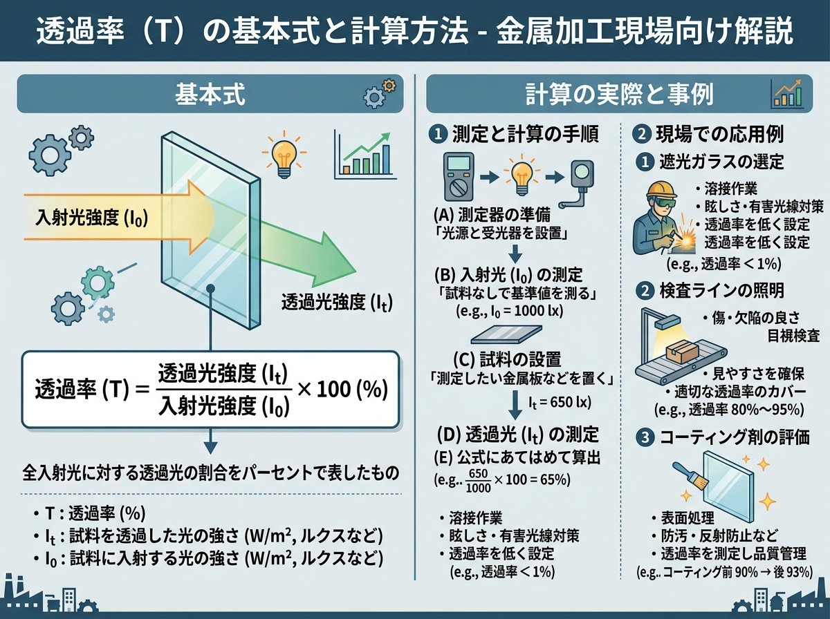 透過率の基本式と計算方法