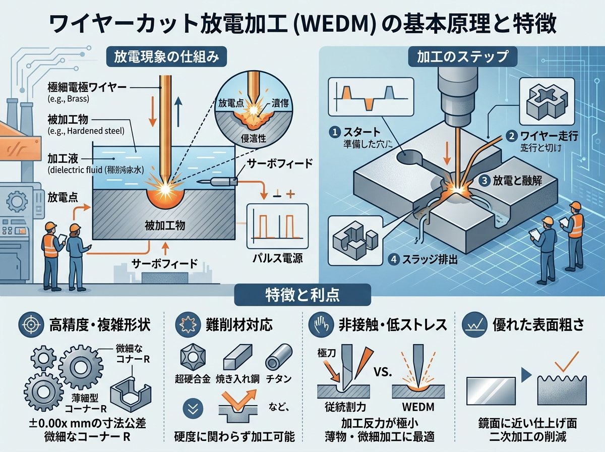 ワイヤーカット加工の基本原理と特徴